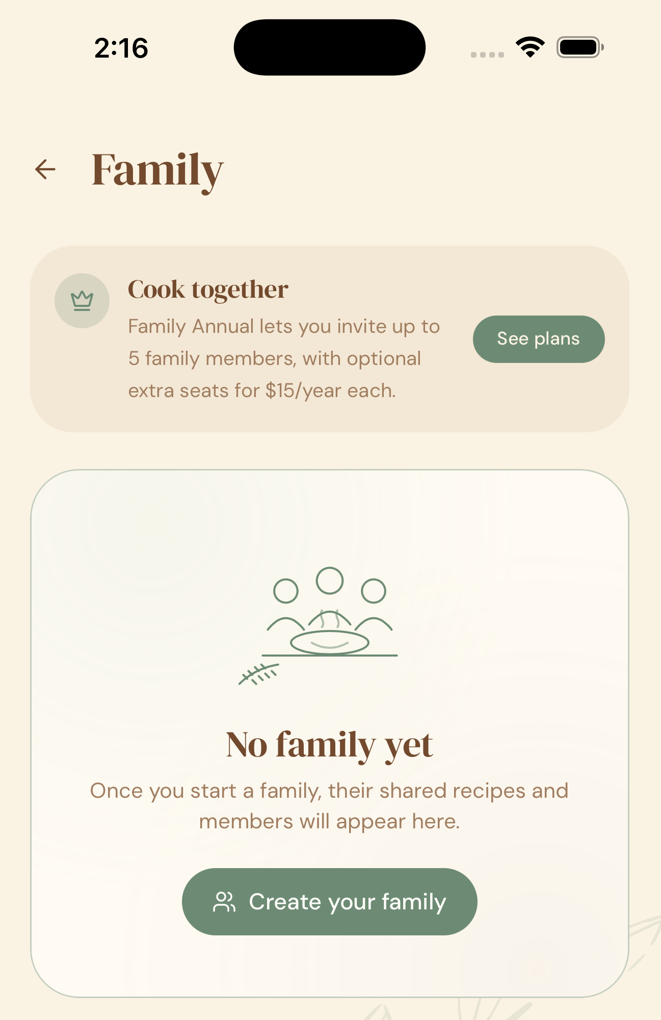 Create family cookbook