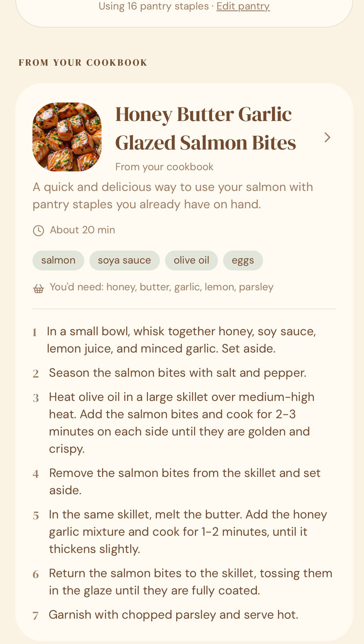 What to cook